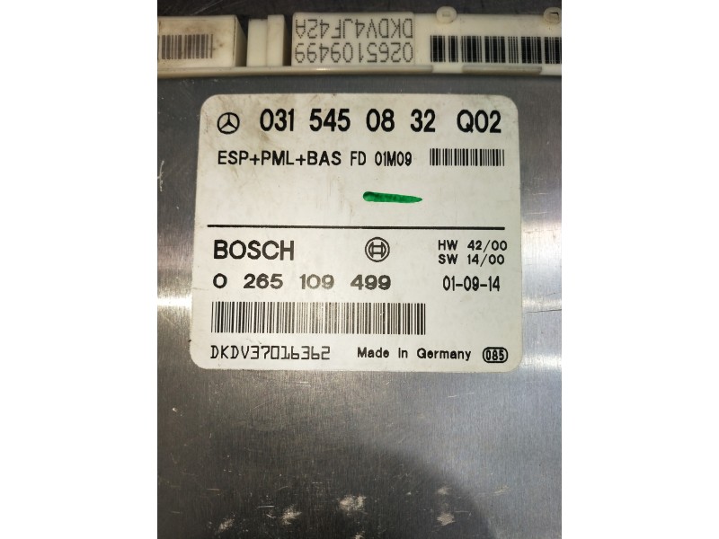Recambio de centralita abs para mercedes clase e (w210) berlina diesel referencia OEM IAM 0265109499  