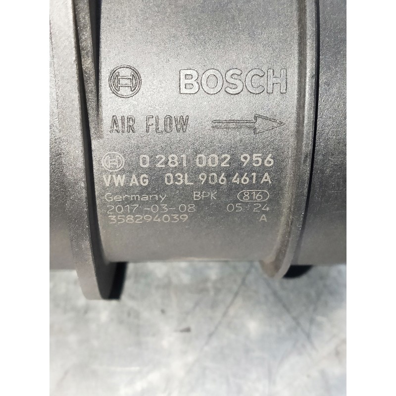 Recambio de caudalimetro para audi a3 sedán (8vm) referencia OEM IAM 0281002956 03L906461A BOSCH 358294039