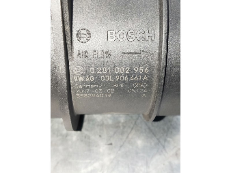 Recambio de caudalimetro para audi a3 sedán (8vm) referencia OEM IAM 0281002956 03L906461A BOSCH 358294039