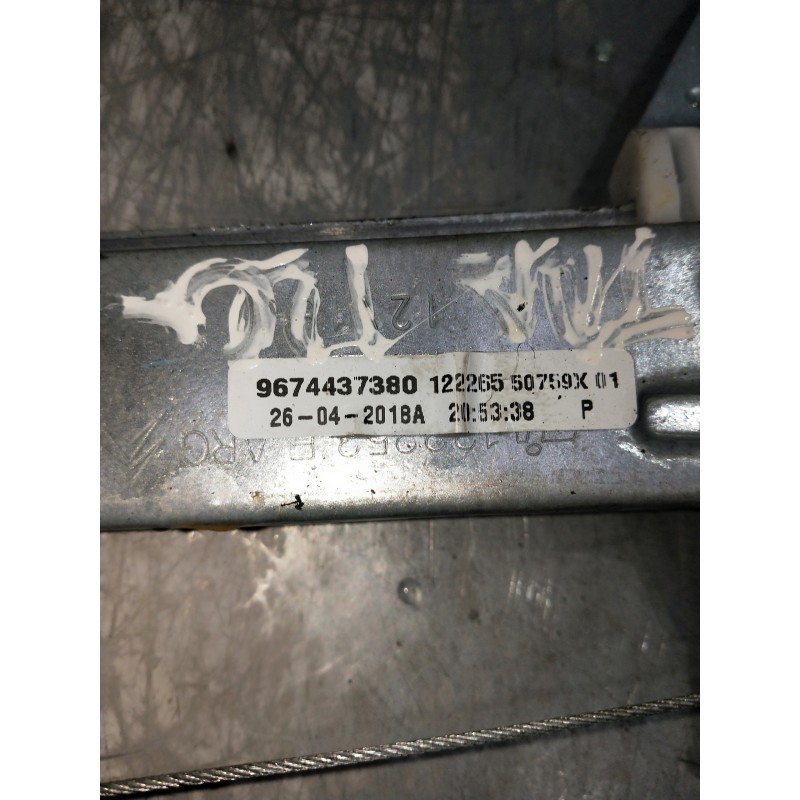 Recambio de elevalunas trasero izquierdo para citroen c-elysée referencia OEM IAM 967443780  4P