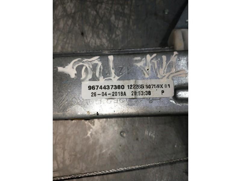 Recambio de elevalunas trasero izquierdo para citroen c-elysée referencia OEM IAM 967443780  4P