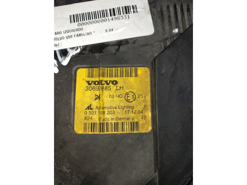 Recambio de faro izquierdo para volvo v50 familiar referencia OEM IAM 30698885 0301198203 