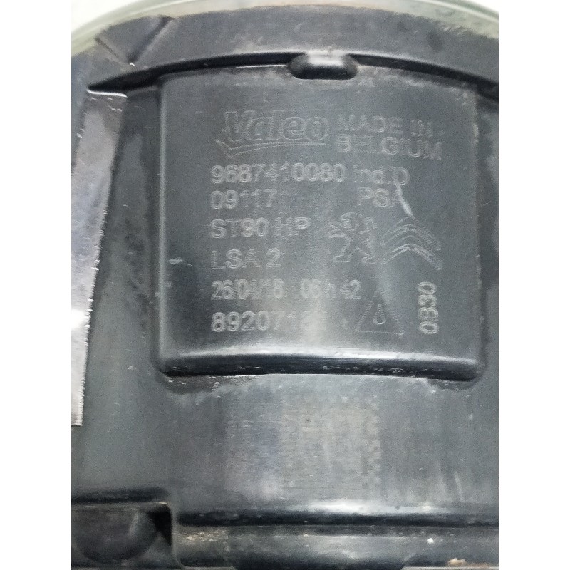 Recambio de faro antiniebla izquierdo para citroen c-elysée referencia OEM IAM 9687410080 89207181 
