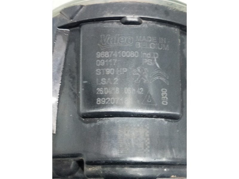 Recambio de faro antiniebla izquierdo para citroen c-elysée referencia OEM IAM 9687410080 89207181 