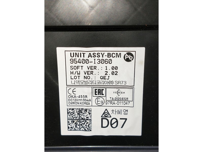 Recambio de modulo electronico para hyundai kona n os referencia OEM IAM 95400I3060  