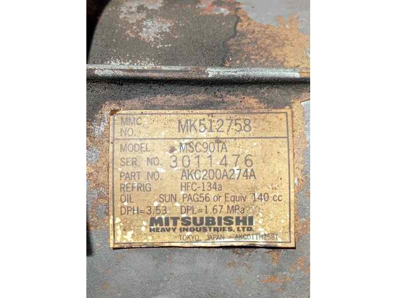Recambio de compresor aire acondicionado para mitsubishi canter 4.05  chasis 75 cabina individual (comfort) referencia OEM IAM M