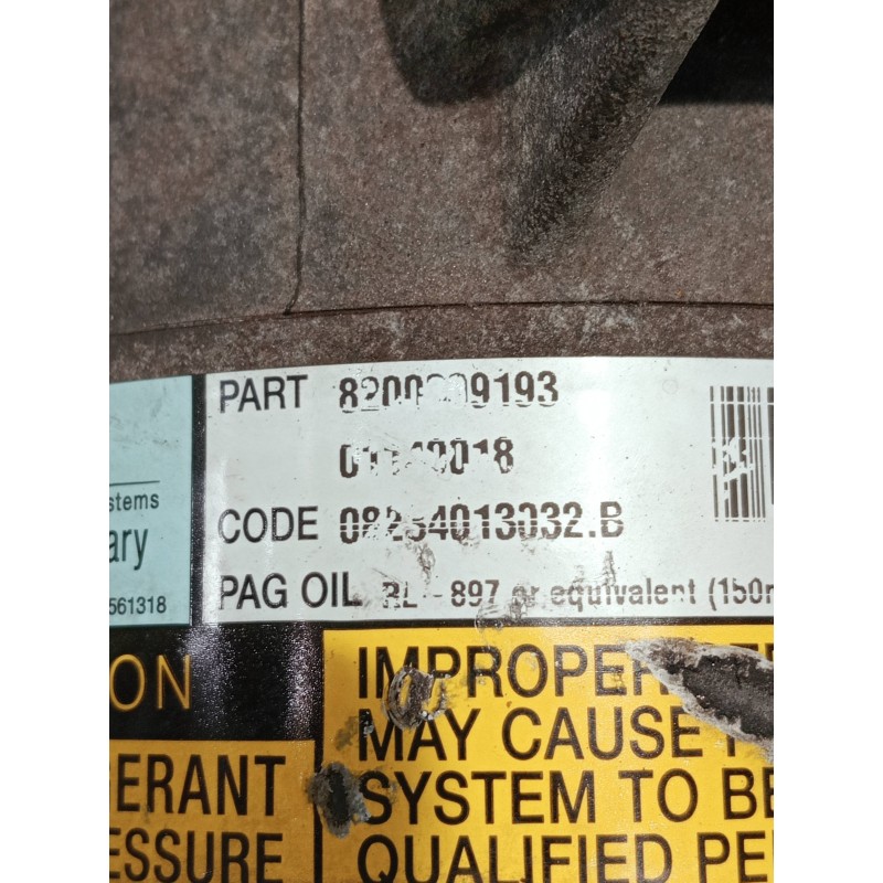 Recambio de compresor aire acondicionado para renault megane ii familiar referencia OEM IAM 8200309193  