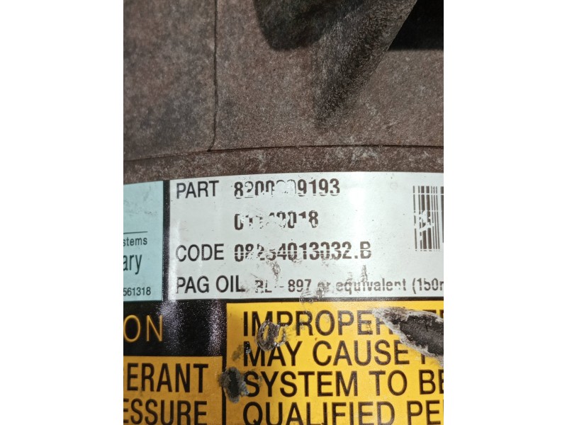 Recambio de compresor aire acondicionado para renault megane ii familiar referencia OEM IAM 8200309193  