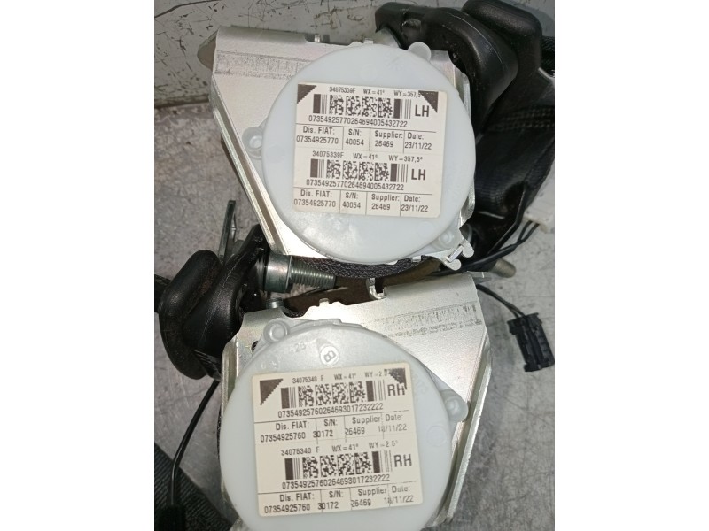 Recambio de juego cinturones trasero para fiat 500 312 1.0 hybrid referencia OEM IAM 34075339F 34075340F 
