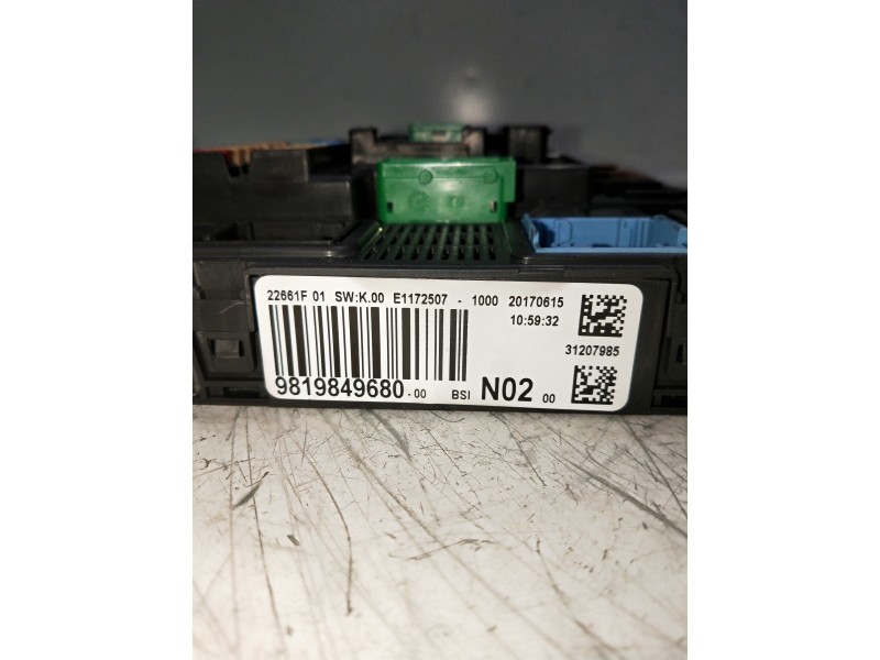 Recambio de caja reles / fusibles para citroen c4 cactus referencia OEM IAM 9819849680 BSIN0200 E1064159