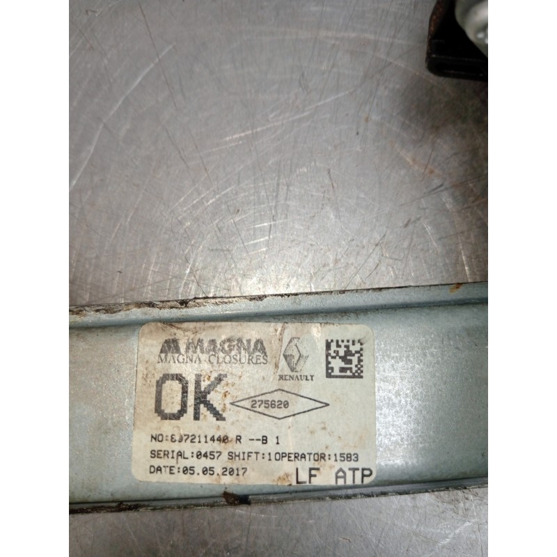 Recambio de elevalunas delantero izquierdo para dacia sandero referencia OEM IAM 807211440R  