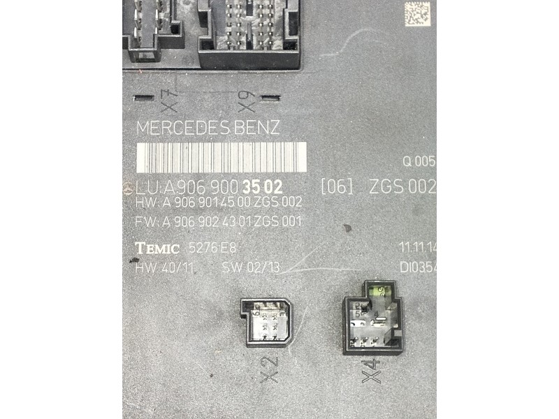 Recambio de caja reles / fusibles para mercedes sprinterii caja cerrada (desde 01.06) referencia OEM IAM A9069003502 A9069014500