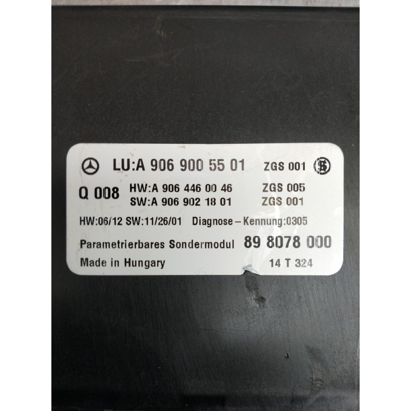 Recambio de modulo electronico para mercedes sprinterii caja cerrada (desde 01.06) referencia OEM IAM A9069005501 A9064460046. A