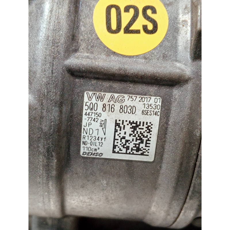 Recambio de compresor aire acondicionado para audi a3 sedán (8vm) referencia OEM IAM 5Q0816803D 4471507742 