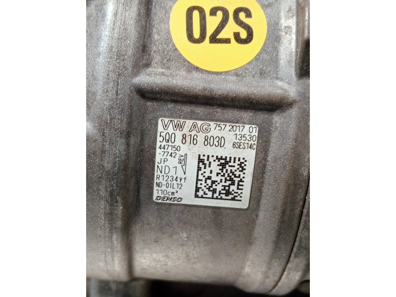 Recambio de compresor aire acondicionado para audi a3 sedán (8vm) referencia OEM IAM 5Q0816803D 4471507742 