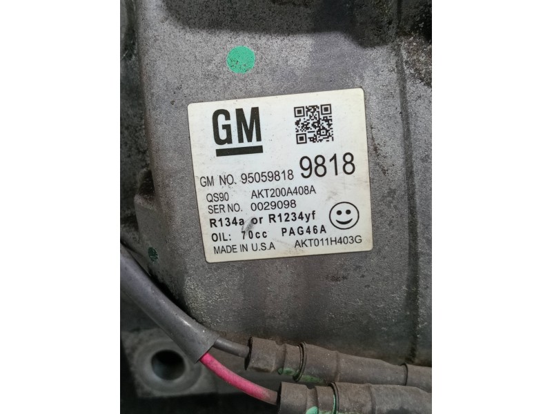 Recambio de compresor aire acondicionado para chevrolet aveo berlina hatchback ls referencia OEM IAM 95059818 AKT200A408A 