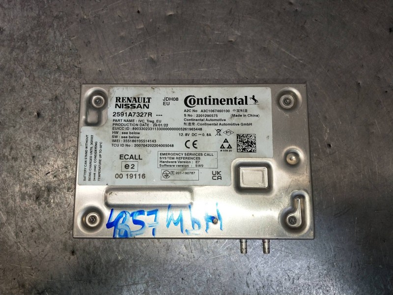 Recambio de modulo electronico para dacia spring referencia OEM IAM 2591A7327R  