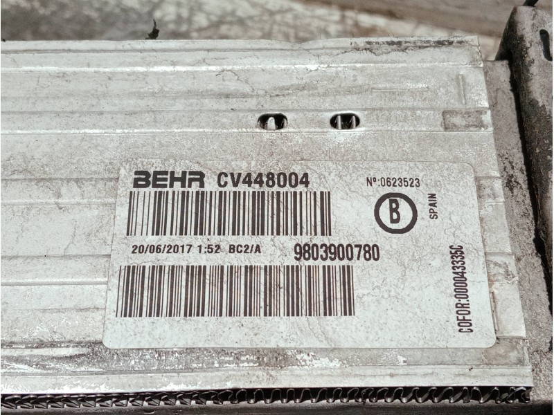 Recambio de intercooler para citroen c4 cactus referencia OEM IAM 9803900780 CV448004 
