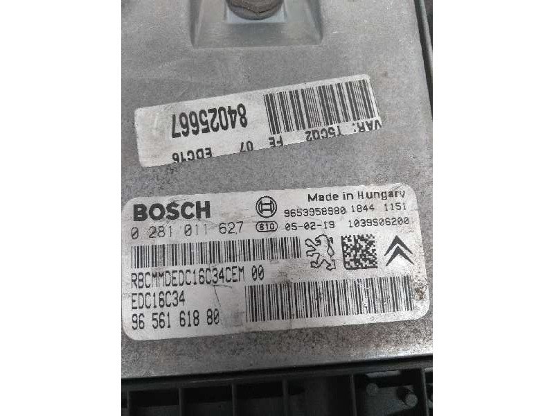 Recambio de centralita motor uce para peugeot 307 break / sw (s1) break xs referencia OEM IAM 0281011627 9656161880 EDC16C34