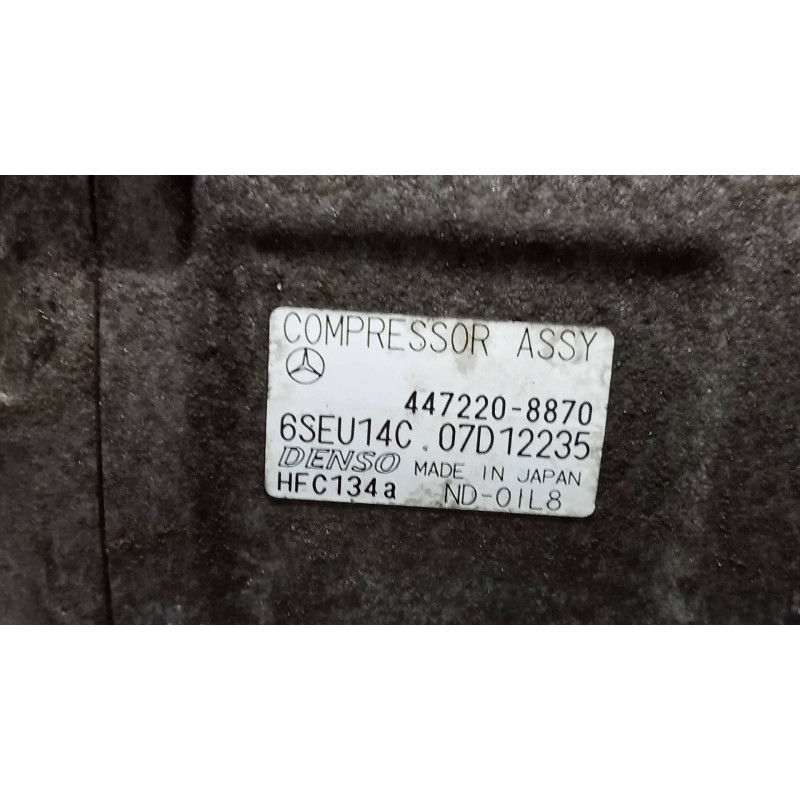 Recambio de compresor aire acondicionado para mercedes vaneo (w414) furgoneta compacta 1.6 cat referencia OEM IAM 4472208870  