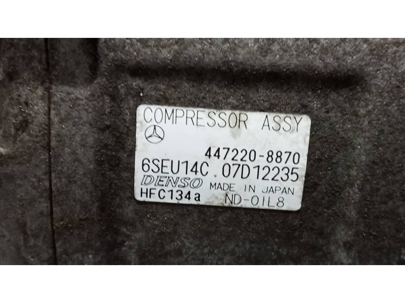 Recambio de compresor aire acondicionado para mercedes vaneo (w414) furgoneta compacta 1.6 cat referencia OEM IAM 4472208870  