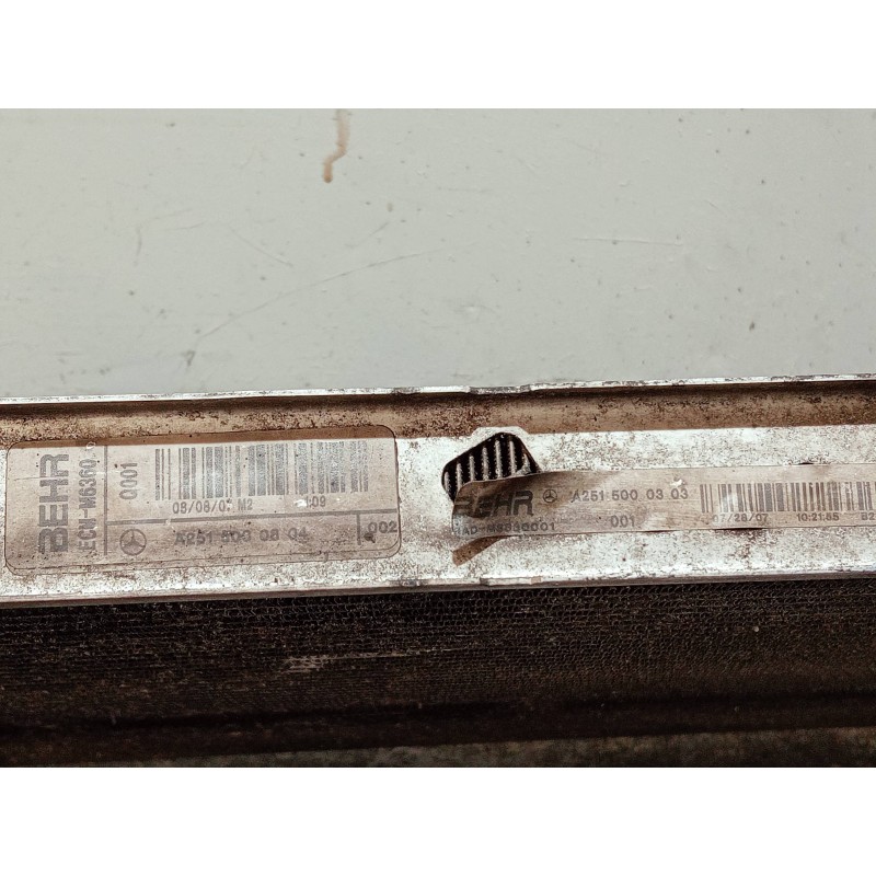 Recambio de radiador agua para mercedes clase m (w164) 320 cdi 4m edition 10 referencia OEM IAM A2515000804 A2515000303 