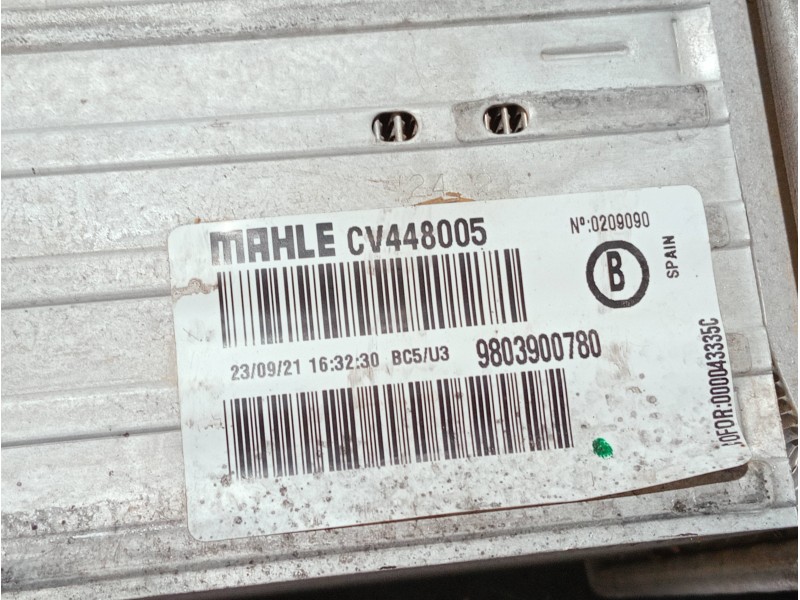 Recambio de intercooler para citroen c4 cactus bluehdi 100 referencia OEM IAM 9803900780 CV448005 