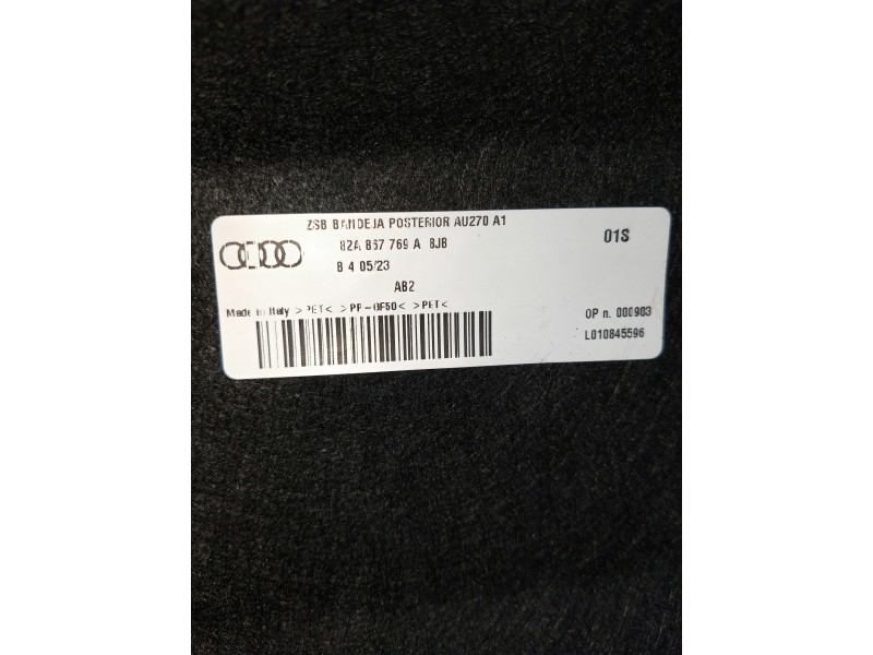 Recambio de bandeja trasera para audi a1 sportback (gba) referencia OEM IAM L010845596 82A837769A 