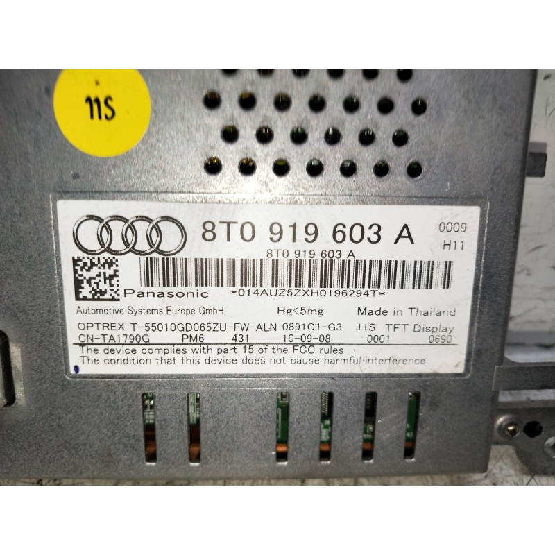 Recambio de pantalla multifuncion para audi a4 ber. (b8) referencia OEM IAM 8T0919603A  