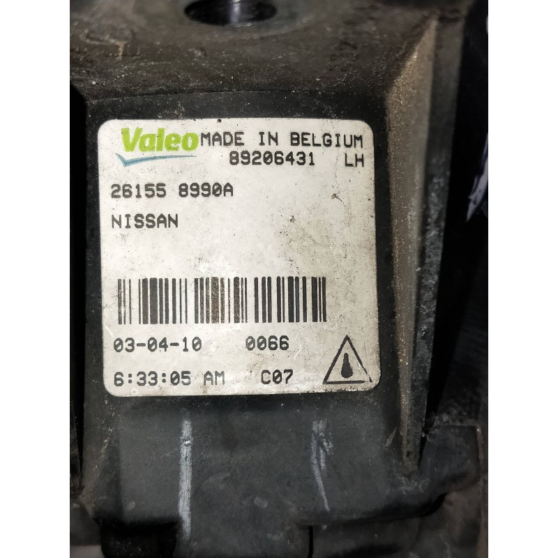 Recambio de faro antiniebla derecho para nissan qashqai (j10) referencia OEM IAM 89206431 261558990A 