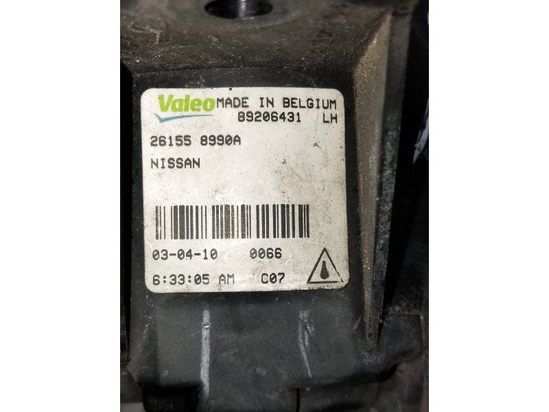 Recambio de faro antiniebla derecho para nissan qashqai (j10) referencia OEM IAM 89206431 261558990A 