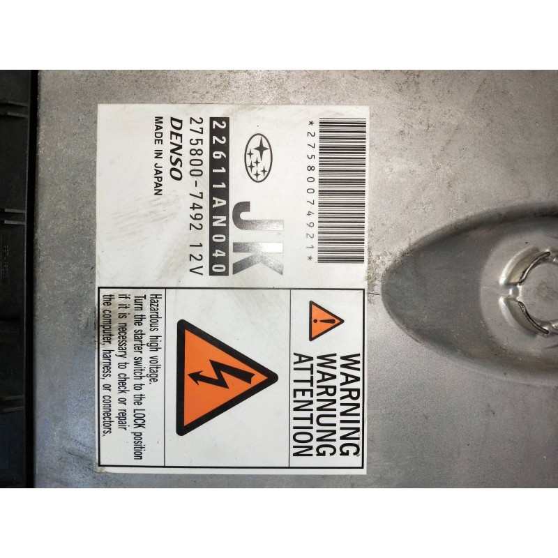 Recambio de centralita motor uce para subaru legacy berl. b13 (bl) 2.0 diesel cat referencia OEM IAM 27580074921  