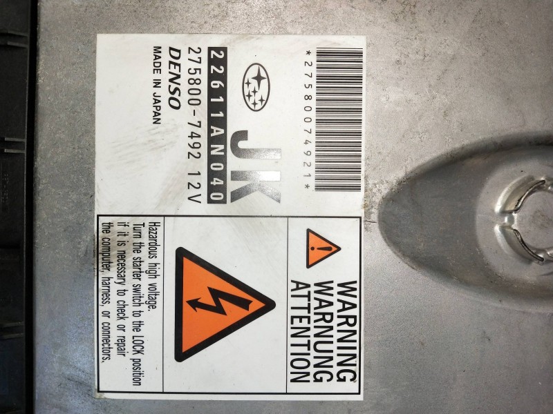 Recambio de centralita motor uce para subaru legacy berl. b13 (bl) 2.0 diesel cat referencia OEM IAM 27580074921  