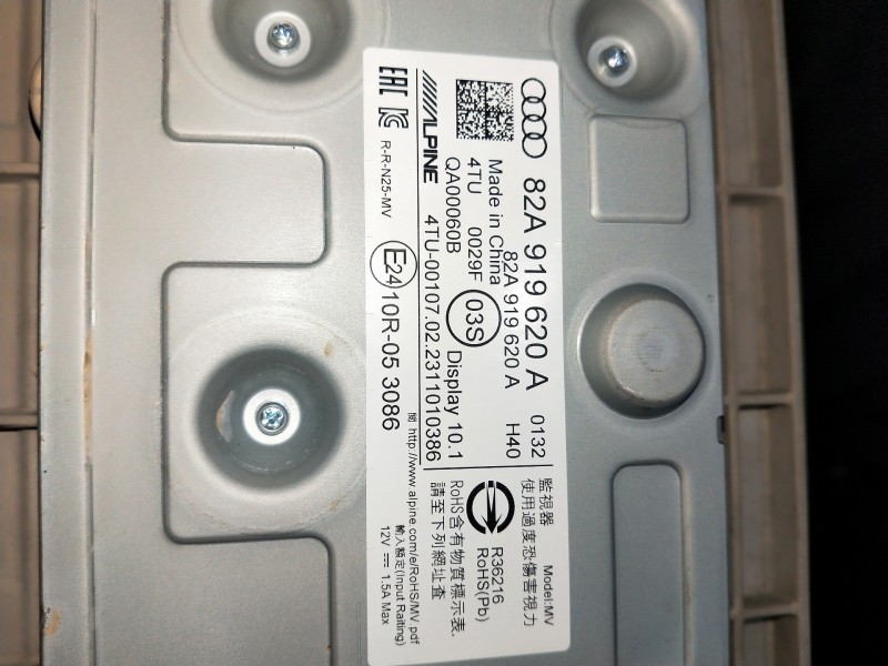 Recambio de pantalla multifuncion para audi a1 sportback (gba) referencia OEM IAM 82A919620A QA00060B 1542163Z01 221125B4