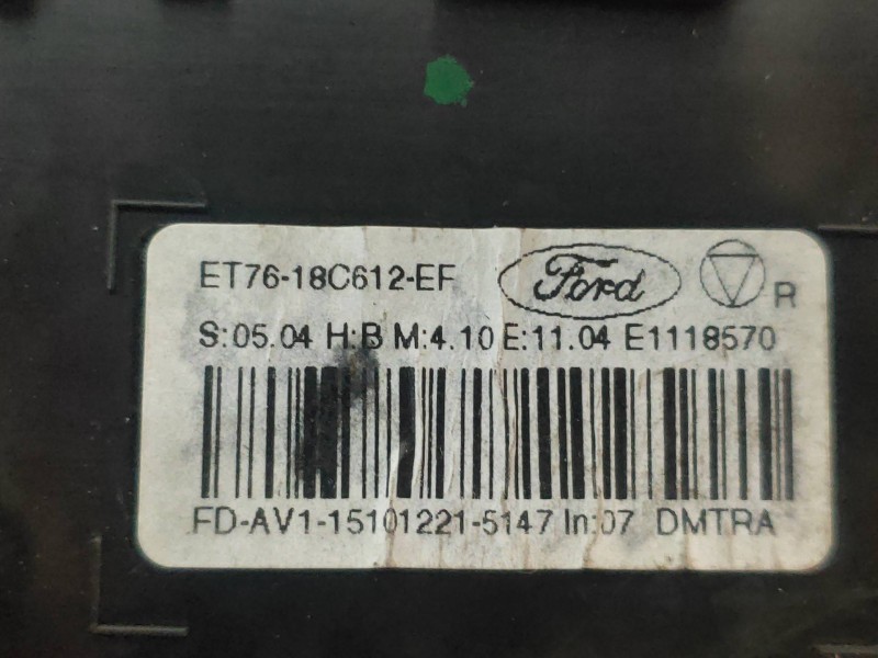 Recambio de mando calefaccion / aire acondicionado para ford tourneo courier (c4a) ambiente referencia OEM IAM ET7618C612EF  