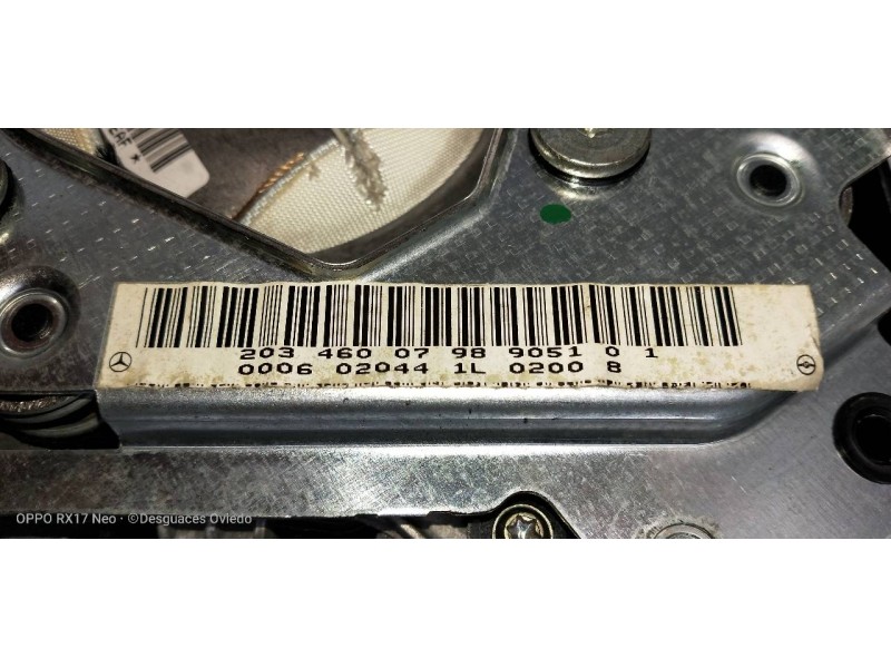 Recambio de airbag delantero izquierdo para mercedes clase c (w203) sportcoupe c 220 cdi (203.706) referencia OEM IAM 2034600798