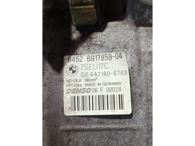 Recambio de compresor aire acondicionado para bmw serie 5 berlina (e60) 530d referencia OEM IAM 6452691785904 GE4471806763 