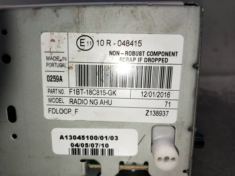 Recambio de sistema audio / radio cd para ford focus turn. referencia OEM IAM F1BT18C815GK  