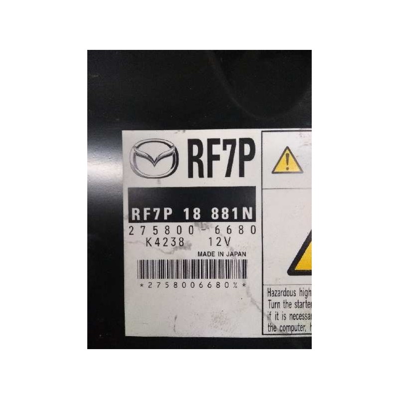 Recambio de centralita motor uce para mazda 5 berl. (cr) 2.0 crtd active+ (105kw) referencia OEM IAM 2758006680 KF7P18881N RF8K1