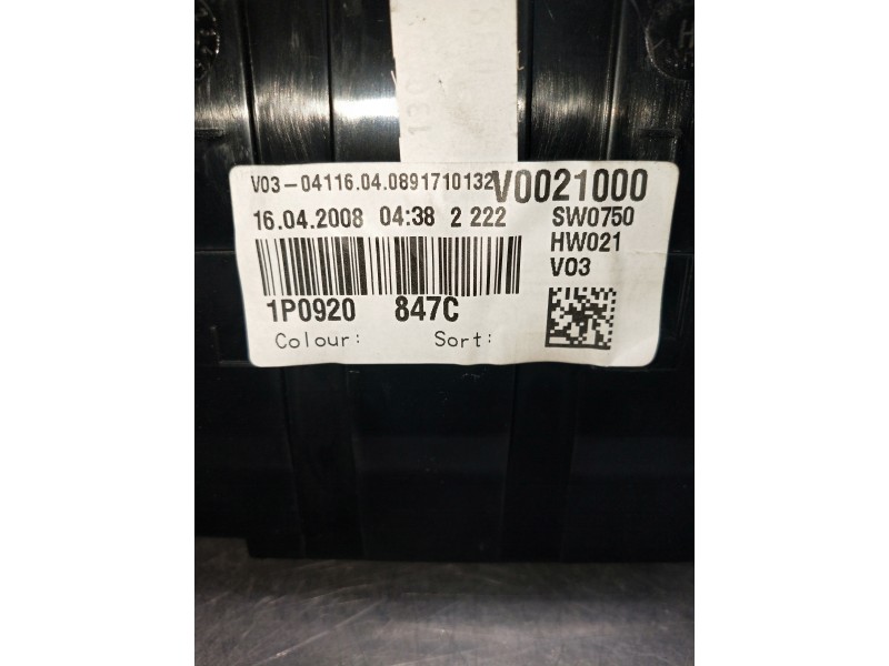 Recambio de cuadro instrumentos para seat leon (1p1) referencia OEM IAM 110080370015001897 A2C53029630 A2C53029632