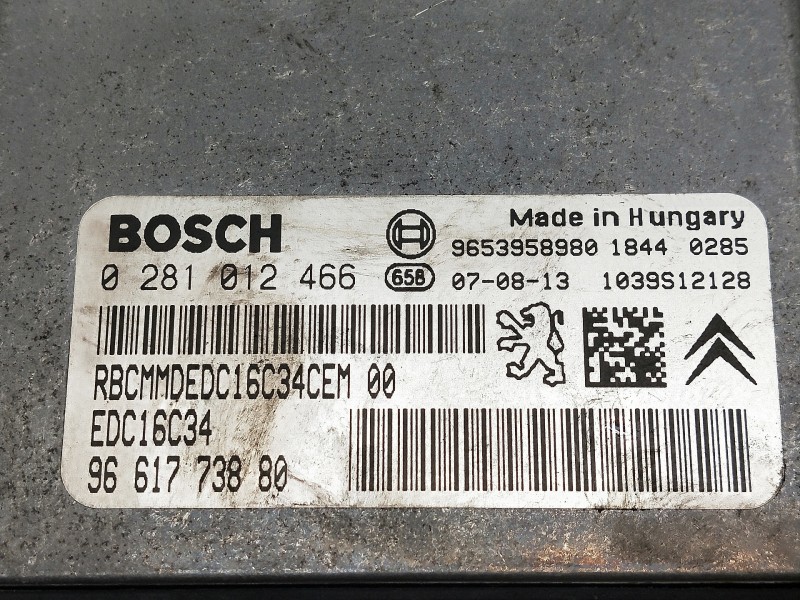 Recambio de centralita motor uce para citroen xsara picasso referencia OEM IAM 0281012466 9661773880. 1039S12128 9653958980