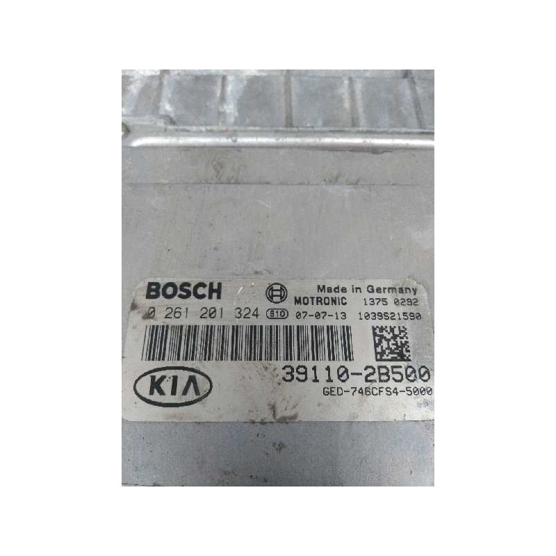 Recambio de centralita motor uce para kia cee´d sporty wagon 1.6 cat referencia OEM IAM 0261201324 391102B500  Recambio de centralita motor uce para kia cee´d sporty wagon 1.6 cat referencia OEM IAM 0261201324 391102B500