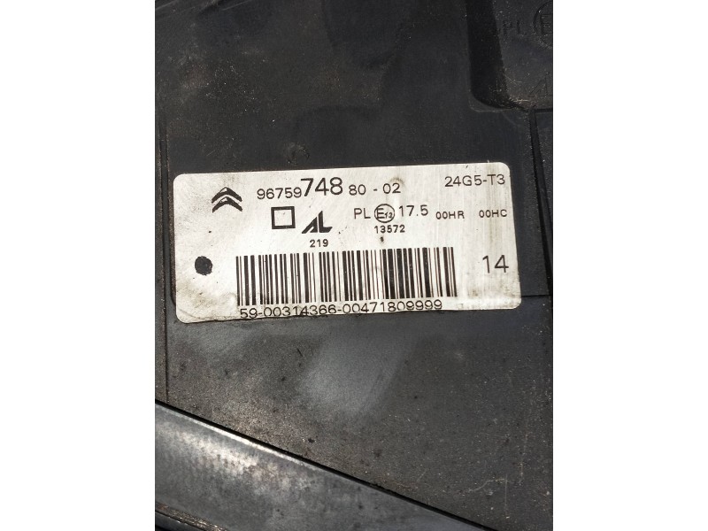 Recambio de faro izquierdo para citroen c4 picasso referencia OEM IAM 9675641880  