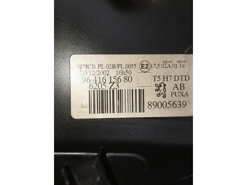 Recambio de faro derecho para peugeot 307 (s1) referencia OEM IAM 96416156806205Z3 89005639 