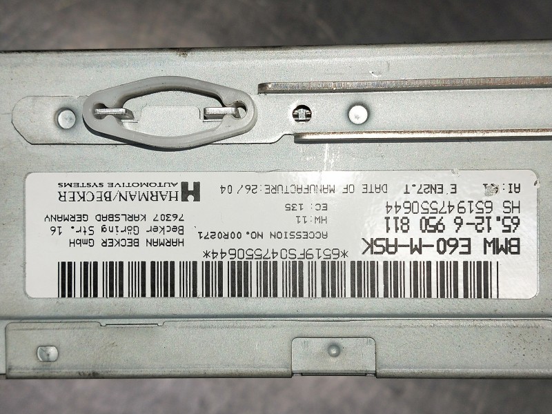 Recambio de sistema audio / radio cd para bmw serie 5 berlina (e60) 530d referencia OEM IAM 651947550644  