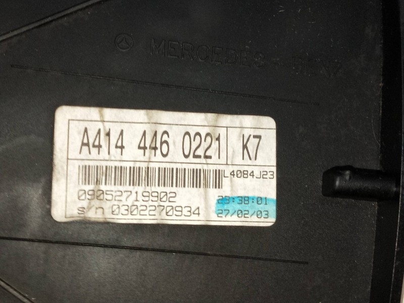 Recambio de cuadro instrumentos para mercedes vaneo (w414) furgoneta compacta referencia OEM IAM A4144460221  