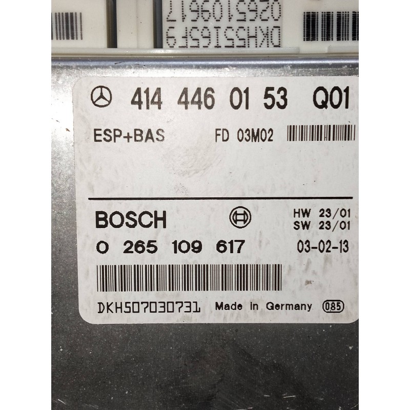 Recambio de centralita abs para mercedes vaneo (w414) furgoneta compacta referencia OEM IAM 0265109617 DKH507030731 