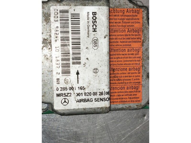 Recambio de centralita airbag para mercedes clase slk (w170) roadster referencia OEM IAM 0003982461018372869 0285001165 00182008