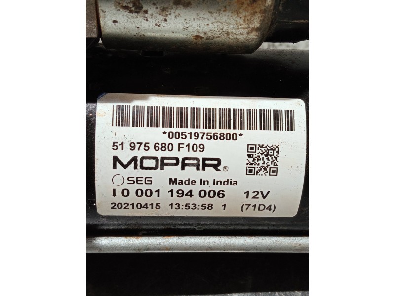 Recambio de motor arranque para fiat 500 312 1.0 hybrid referencia OEM IAM 51975680F109 0001194006 