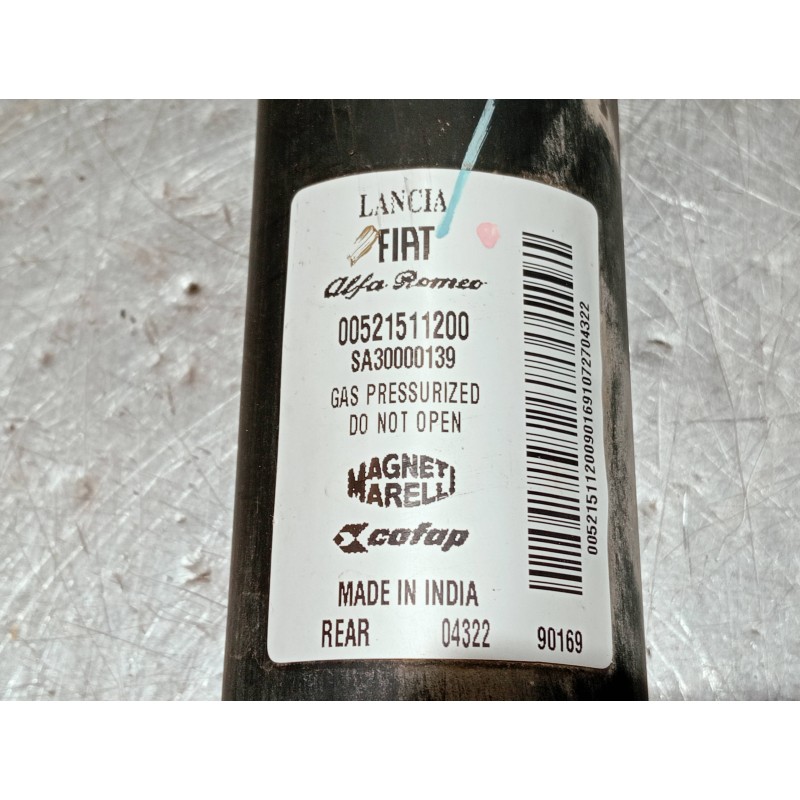 Recambio de amortiguador trasero derecho para fiat 500 312 1.0 hybrid referencia OEM IAM 00521511200 SA30000139 